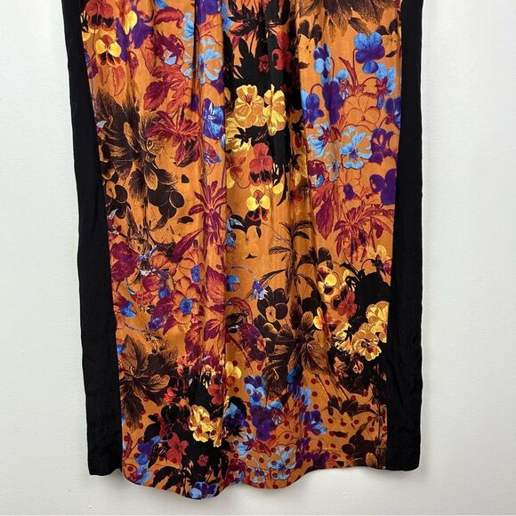 Anthropologie Maeve Floral Silk Panel Tunic Shift  Dress Lined Sz XS - Picture 10 of 16